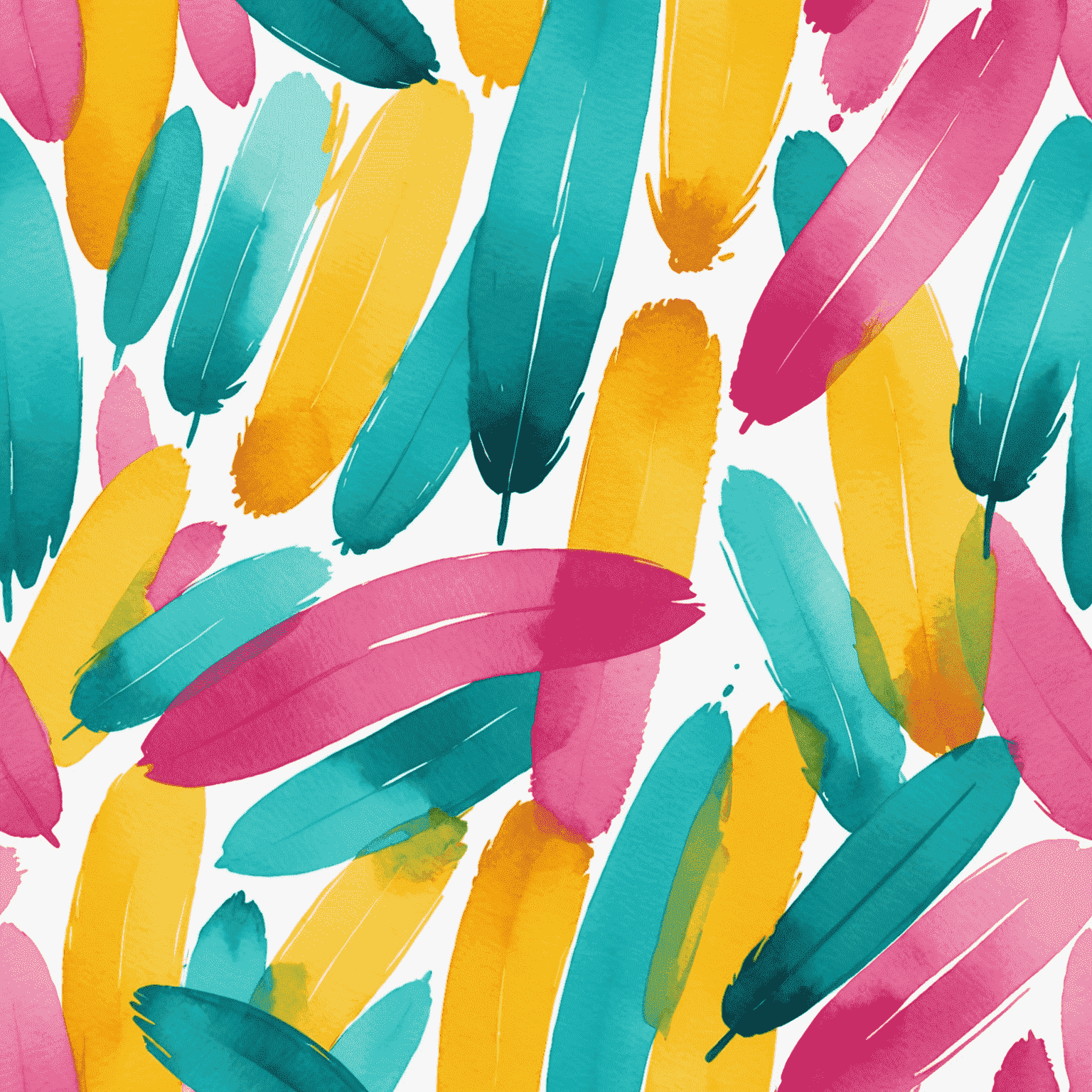 Watercolor brush stroke in pink, yellow, and turquoise, symbolizing the vibrant journey of career development